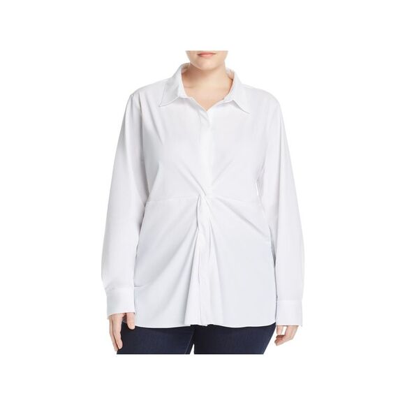Lysse Short Sleeve Parker Button Down in Off White main image 0